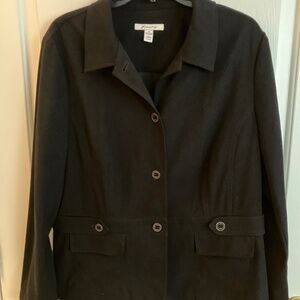 jacket, misses size 16, M Collection,  black washable polyester